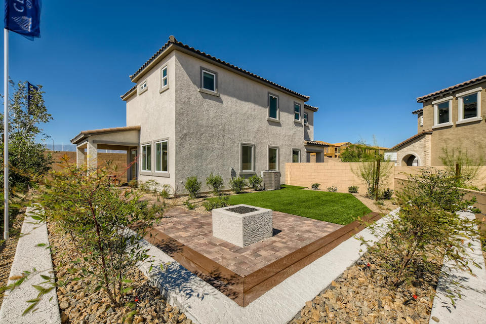 A house with a small pool.