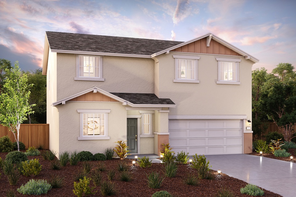 A house with a driveway.