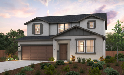 A house with a large front yard.