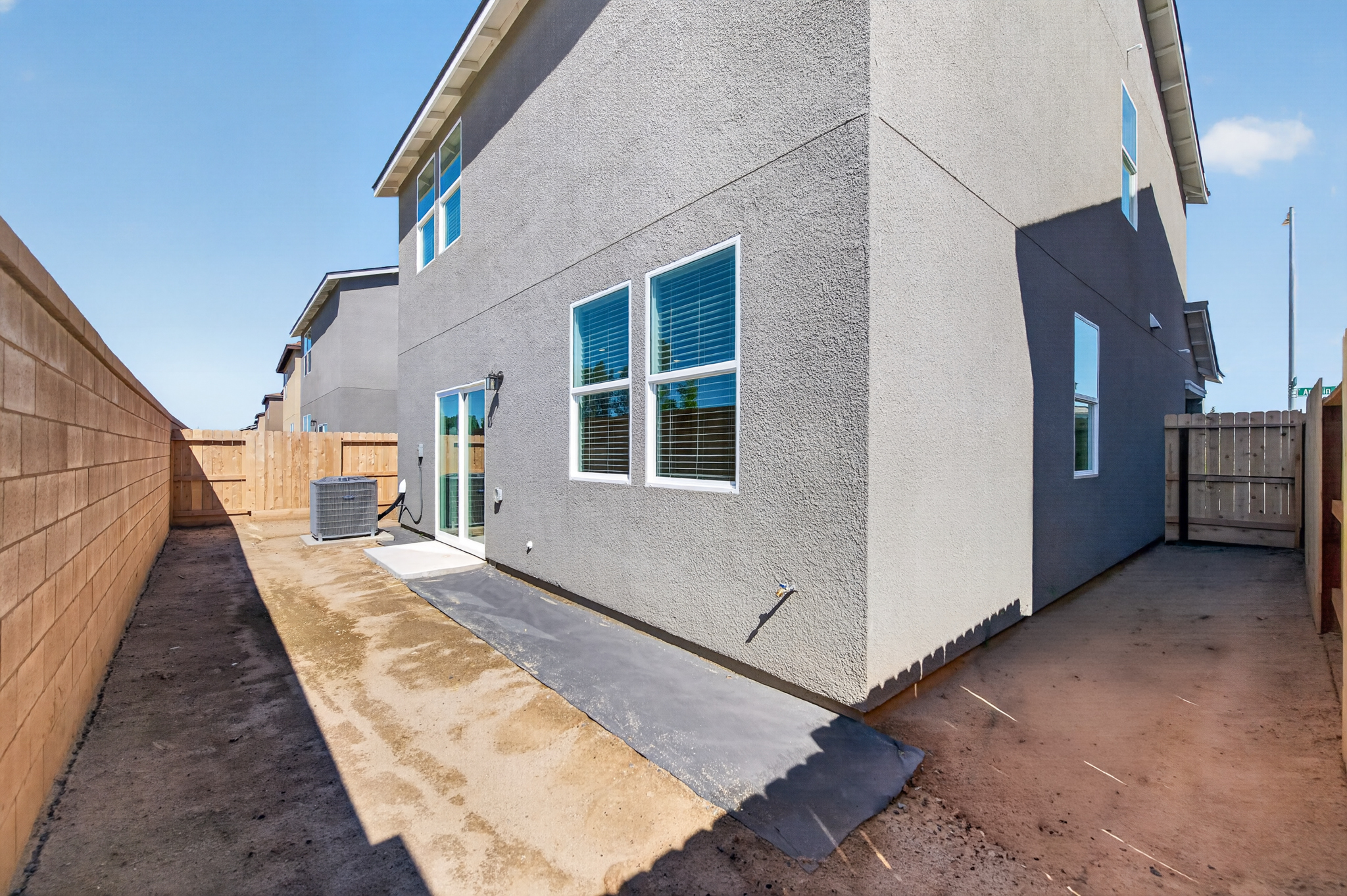 A building with a fence around it.