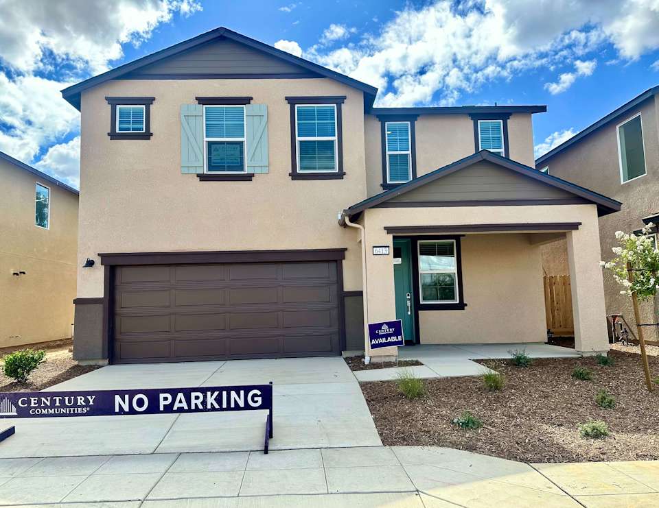 A house with a garage.