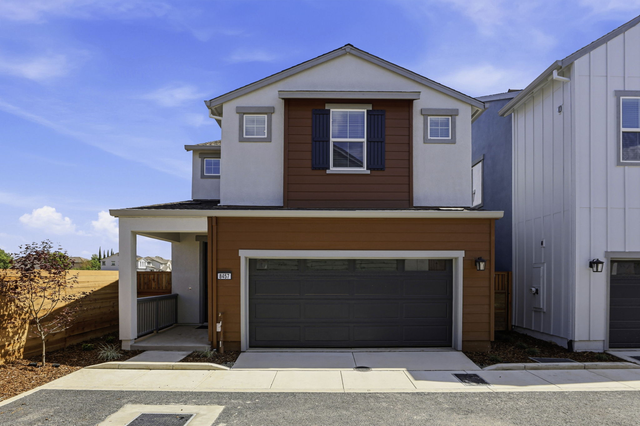 A garage with a garage.