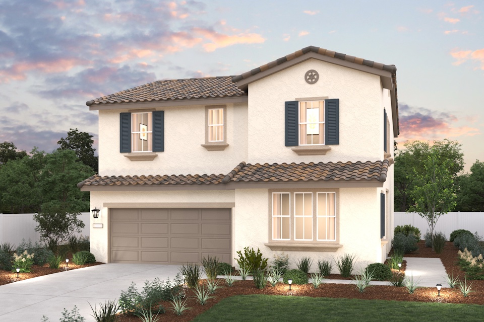 A house with a garage.