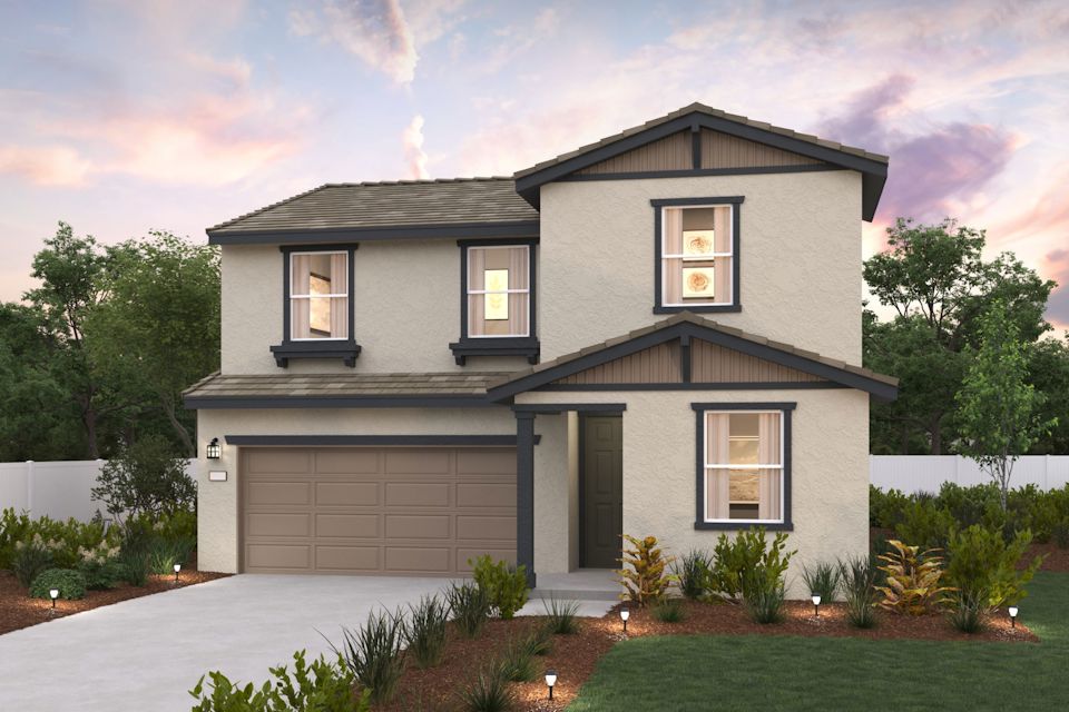 A house with a garage.