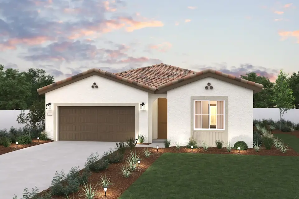 A house with a garage.