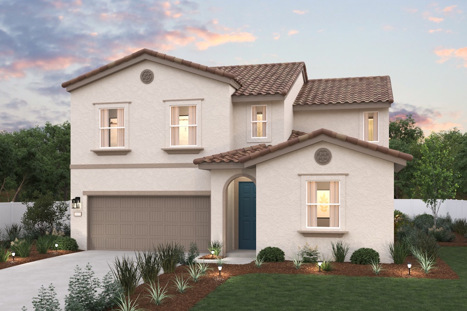 A house with a garage.