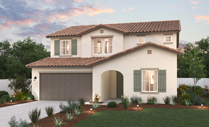A house with a large front yard.