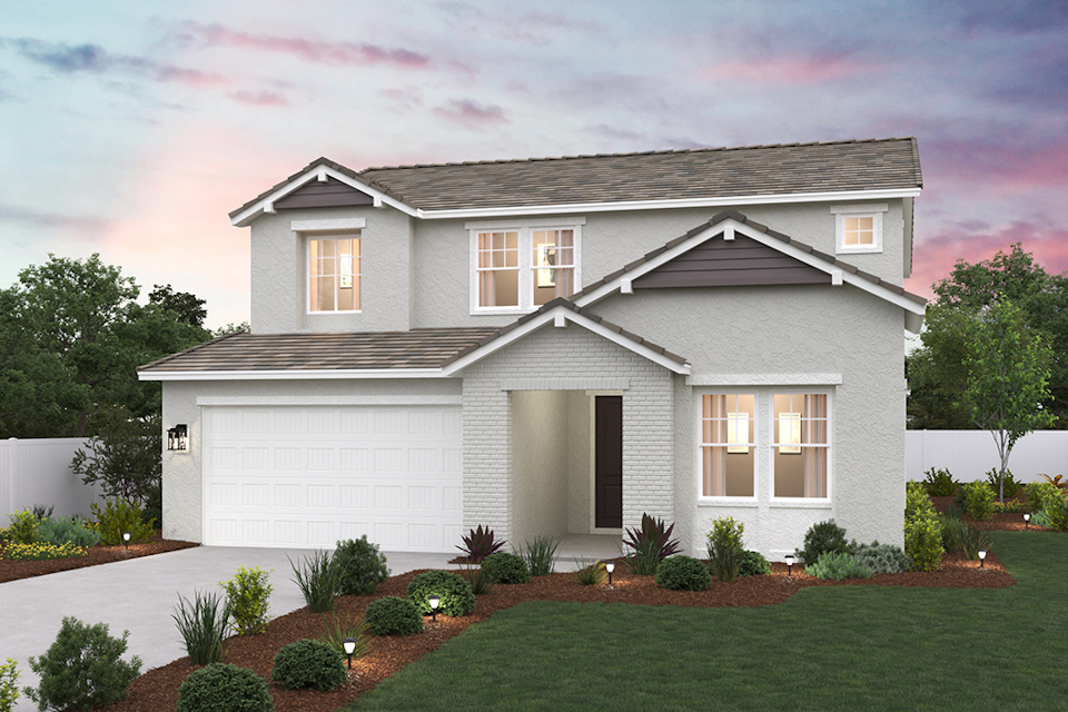 A house with a large front yard.