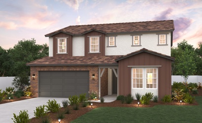 A house with a garage.