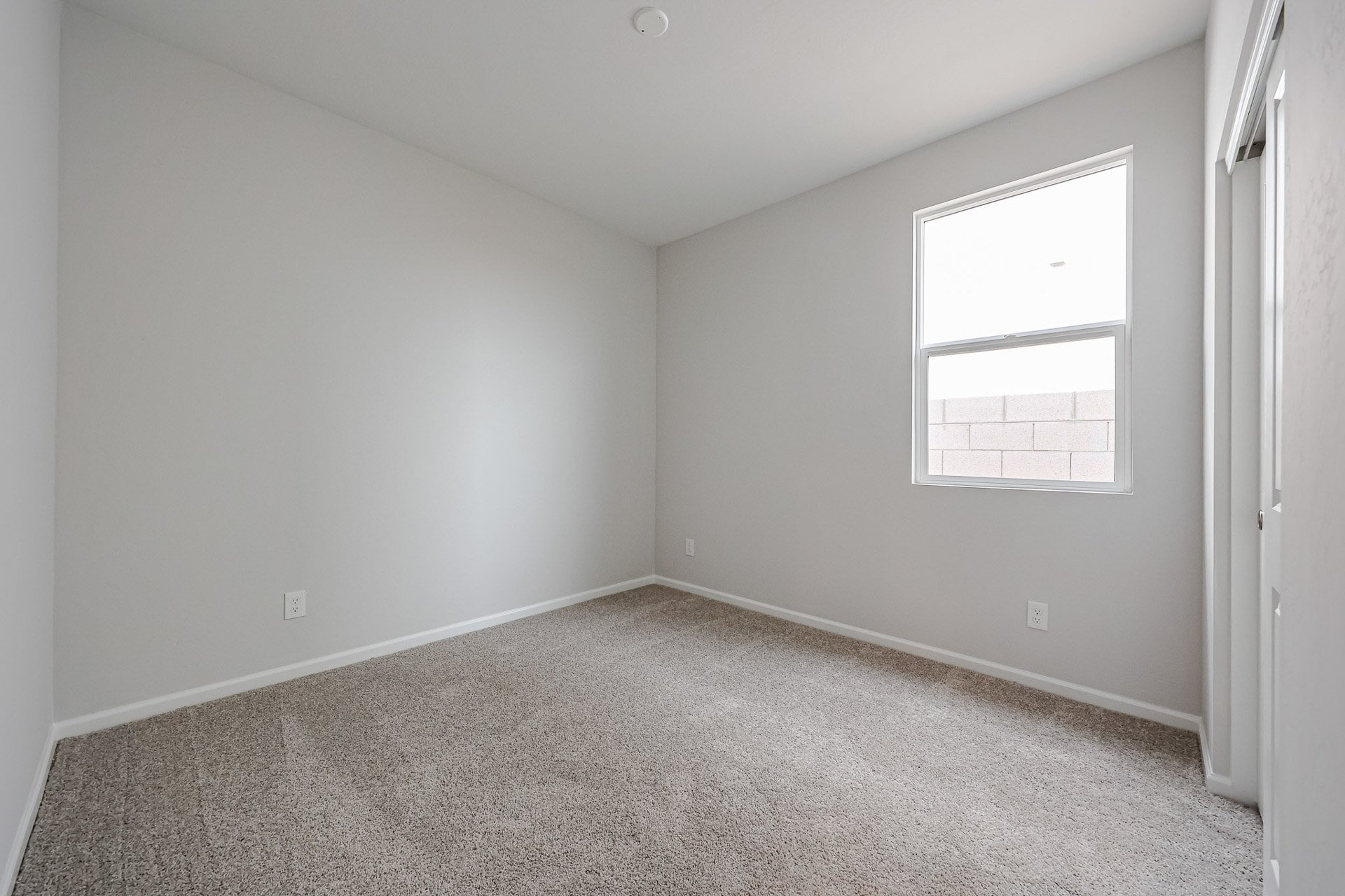 A room with a window.