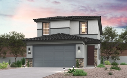 A house with a garage.