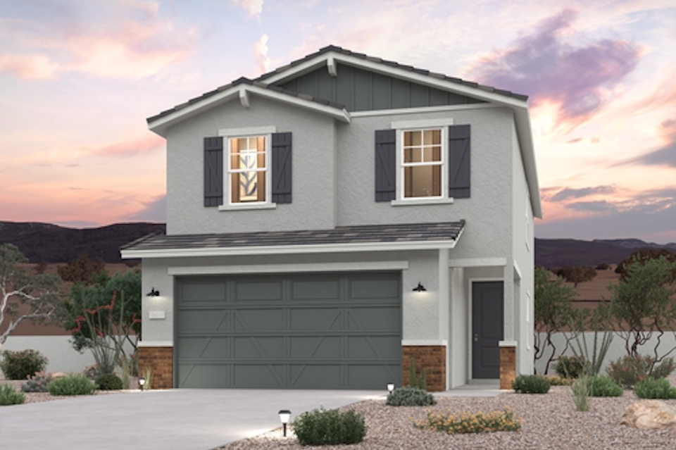 A house with a garage.