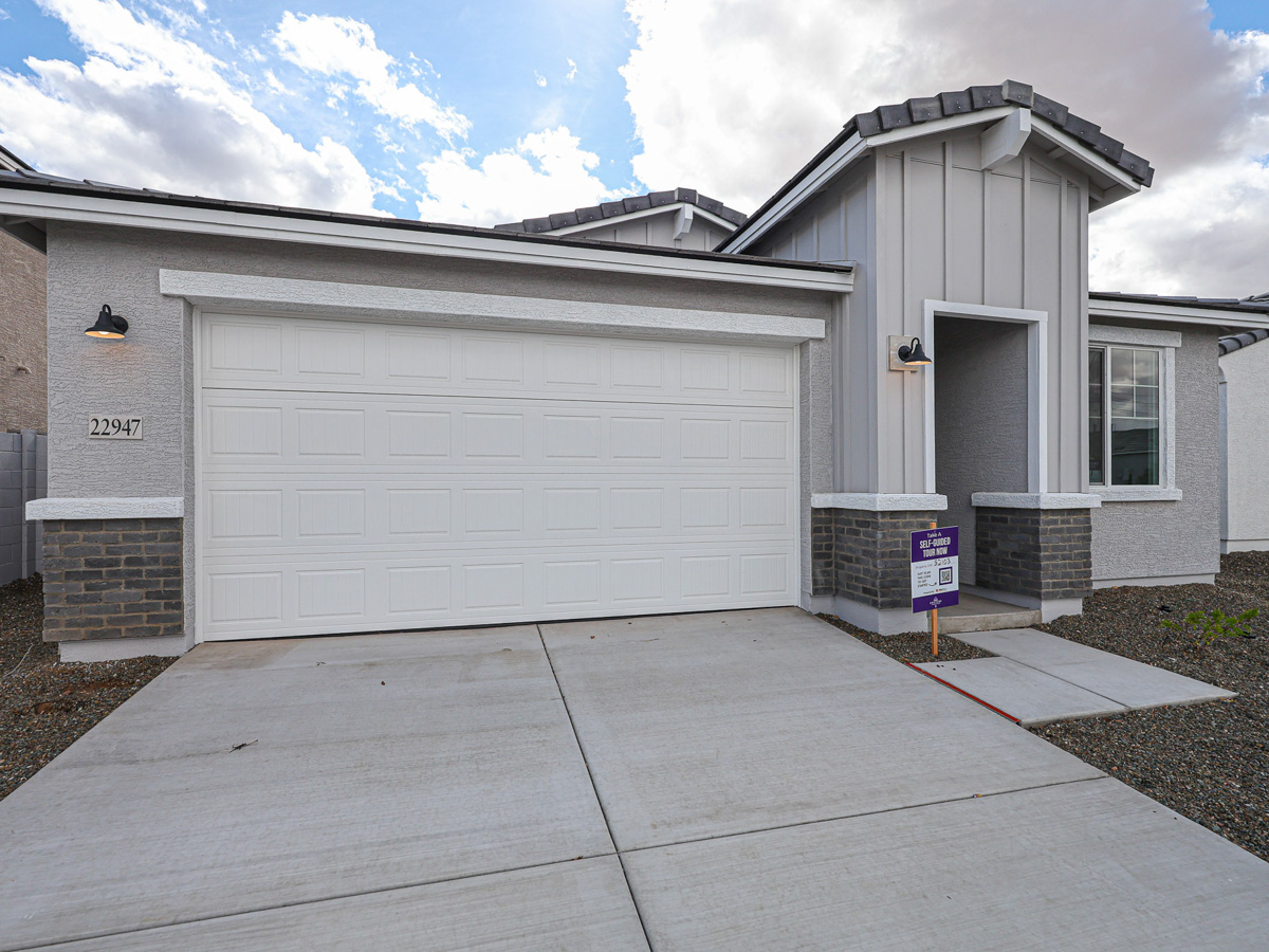 A garage with a garage.