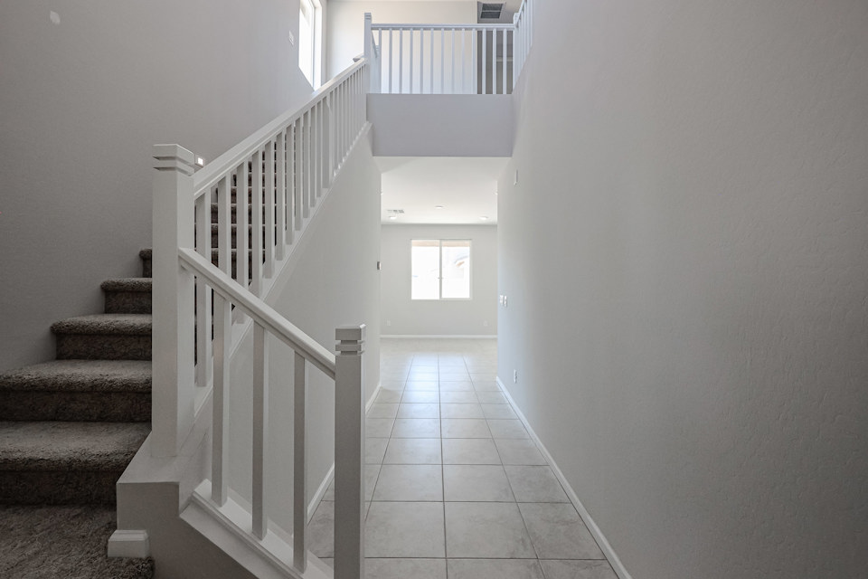 A staircase in a house.