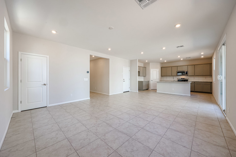 A large empty kitchen.