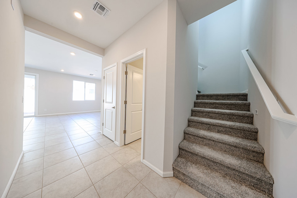 A staircase in a house.