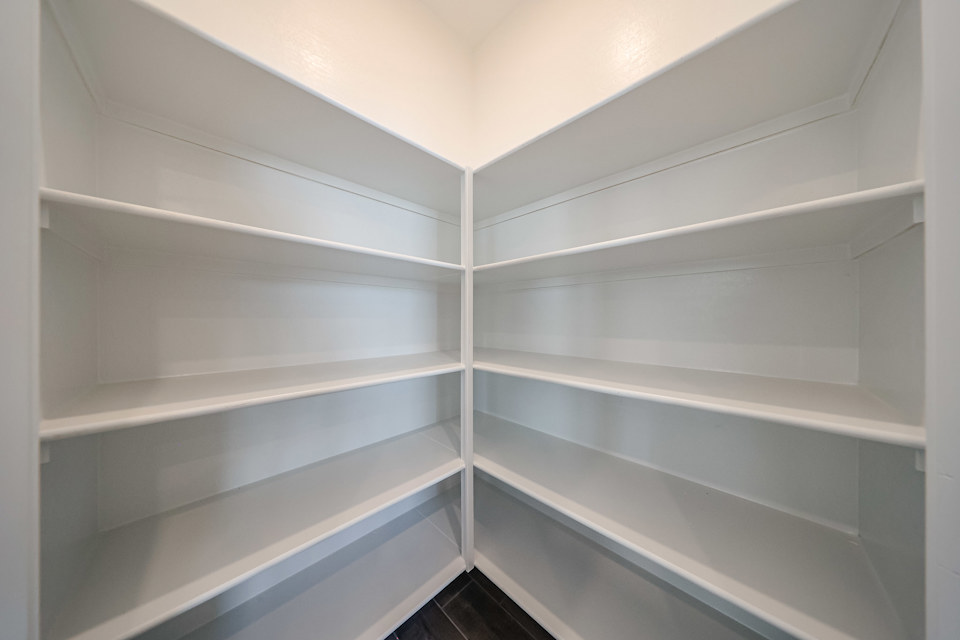 A white shelf with white shelves.