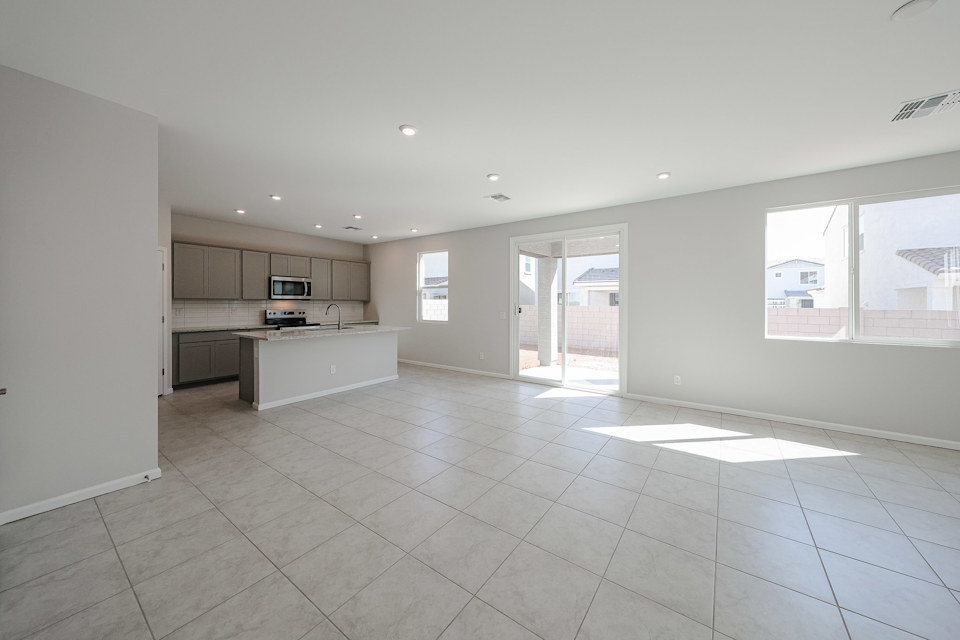 A large empty kitchen.