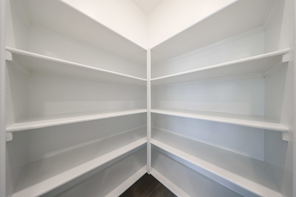 A white shelf with white shelves.