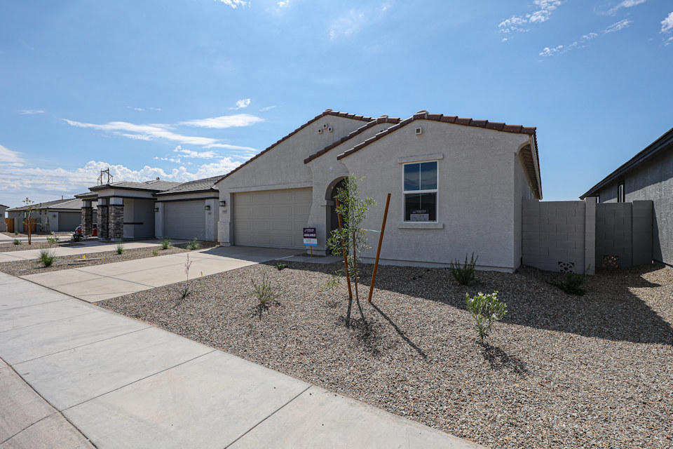 A building with a driveway.