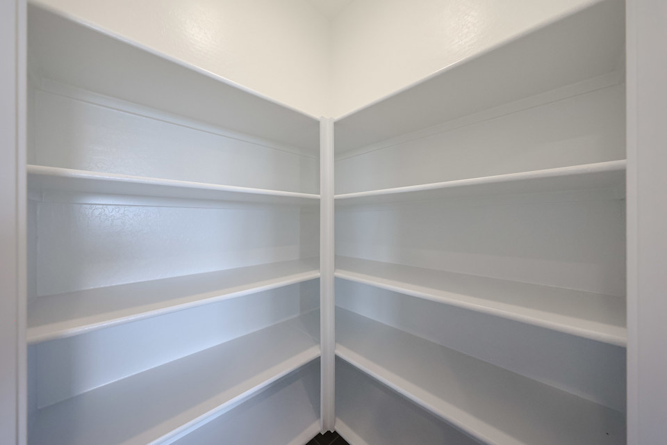 A white shelf with white shelves.