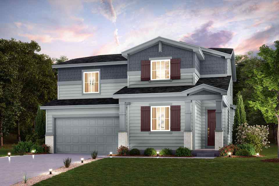 A house with a garage.