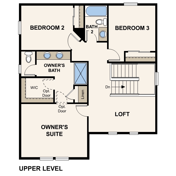 Diagram, engineering drawing. Ashton Floorplan, Upper Level