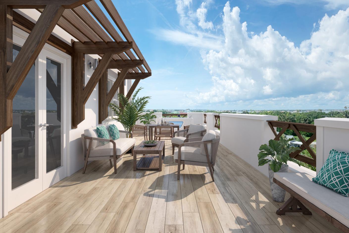 Render of Rooftop Terrace at Breakwater Villas