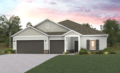 A house with a garage.