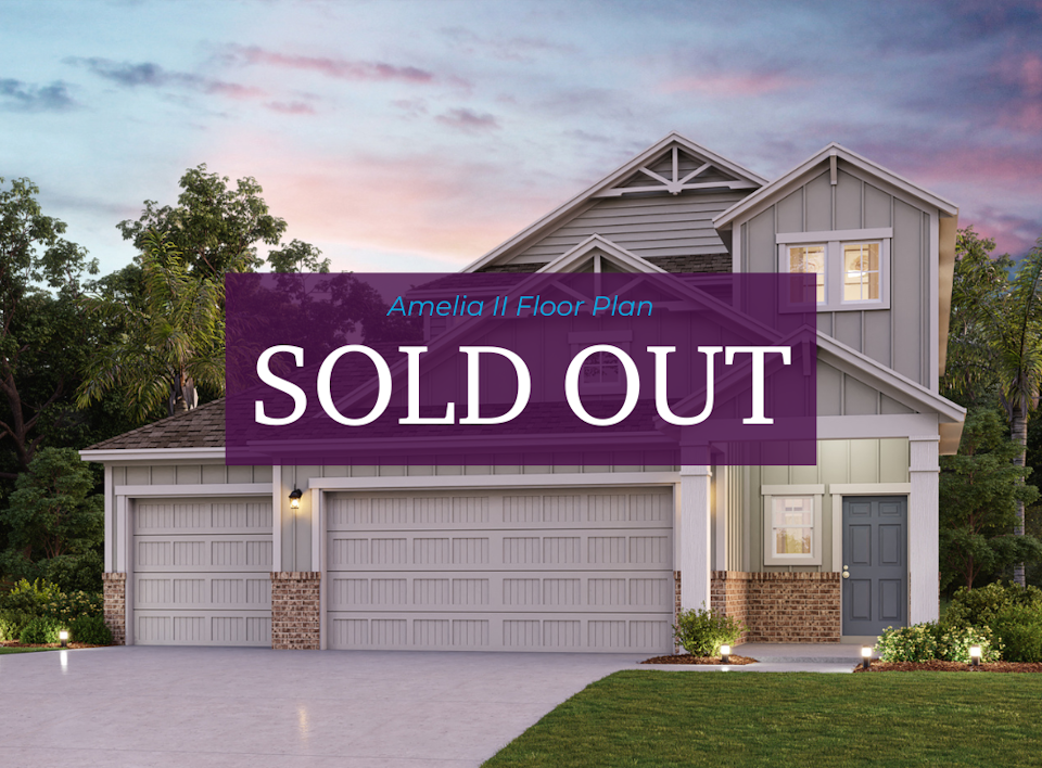 Amelia II Floor Plan at Oak Creek Preserve Sold Out