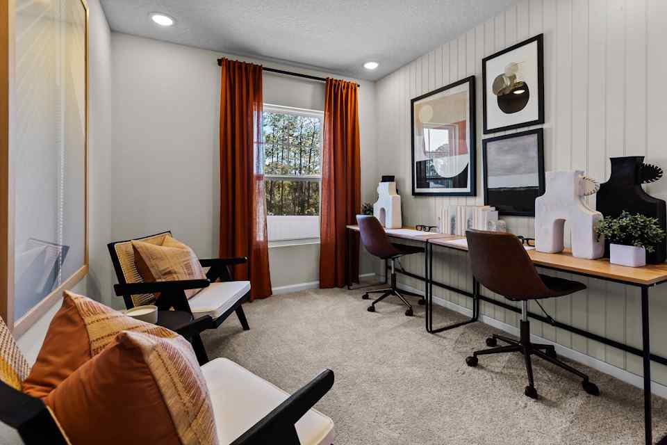 Davor Model Paired Home Loft with 2 Desks and 2 Sitting Chairs at The Landings at Pecan Park