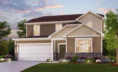 A house with a garage.