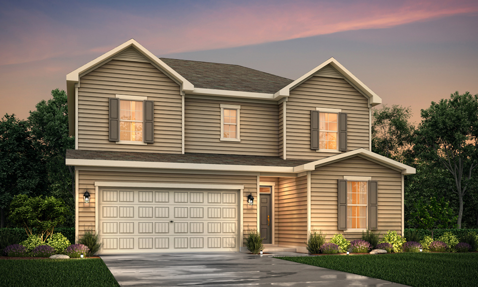 A house with a garage.