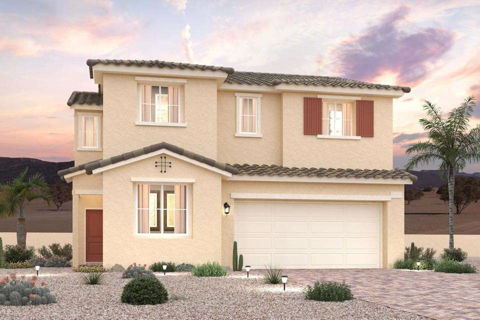 A house with a garage.