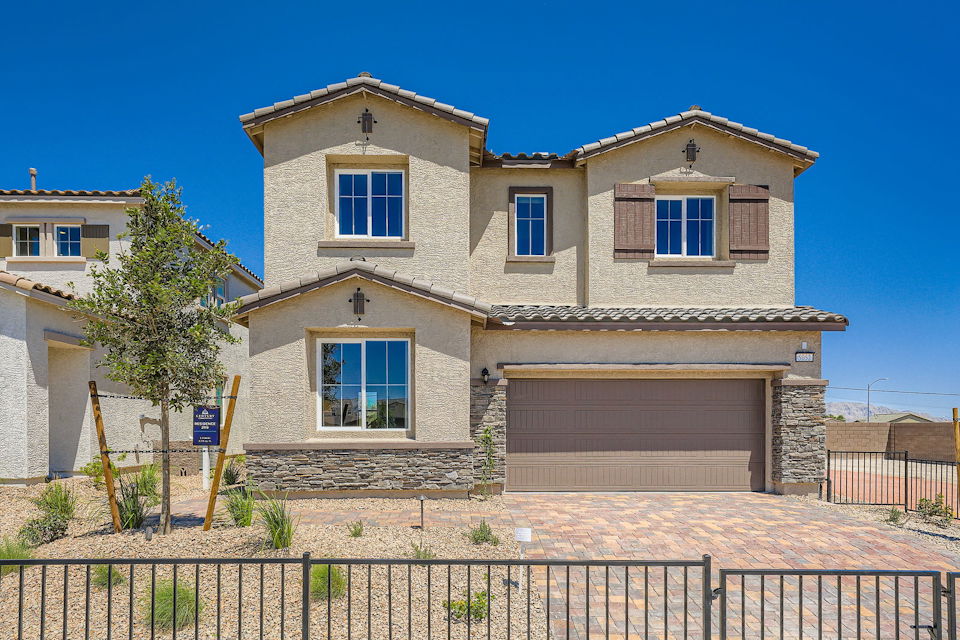 A house with a fence around it.