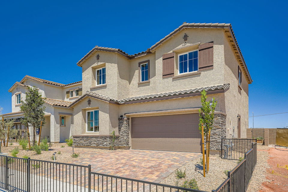 A house with a fence around it.