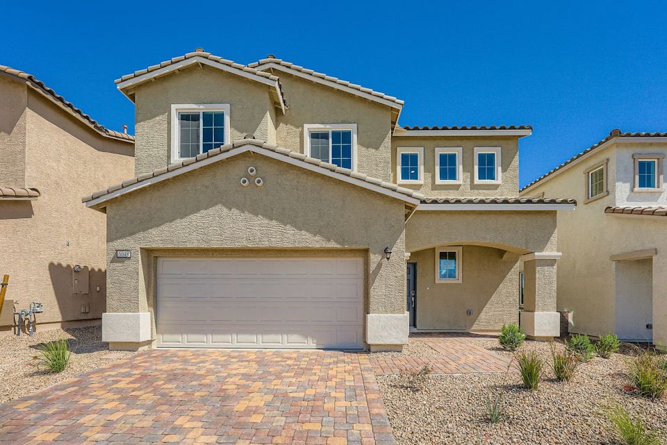 A house with a garage.