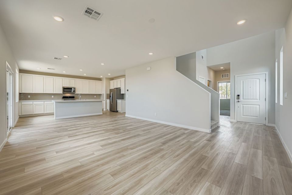 A large empty living room.