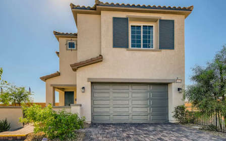 A house with a garage.