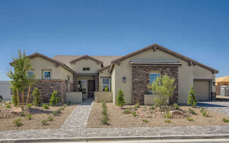 A house with a driveway.