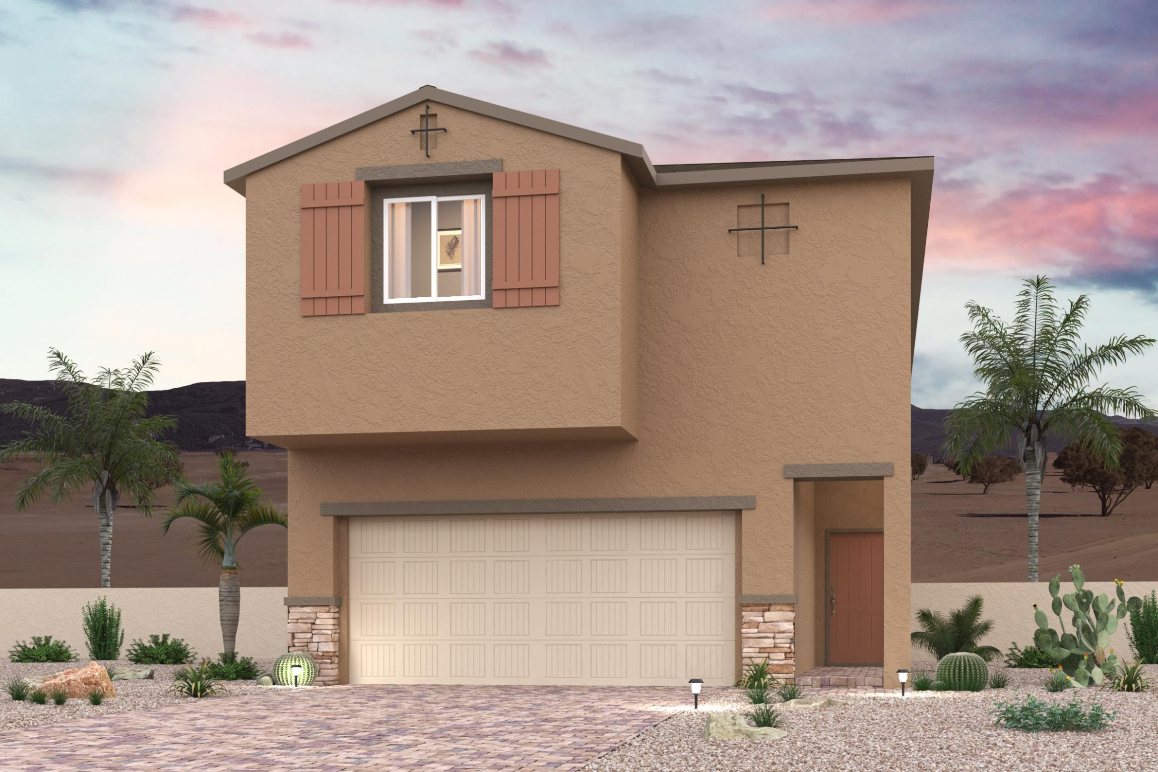 A building with a cross on top.