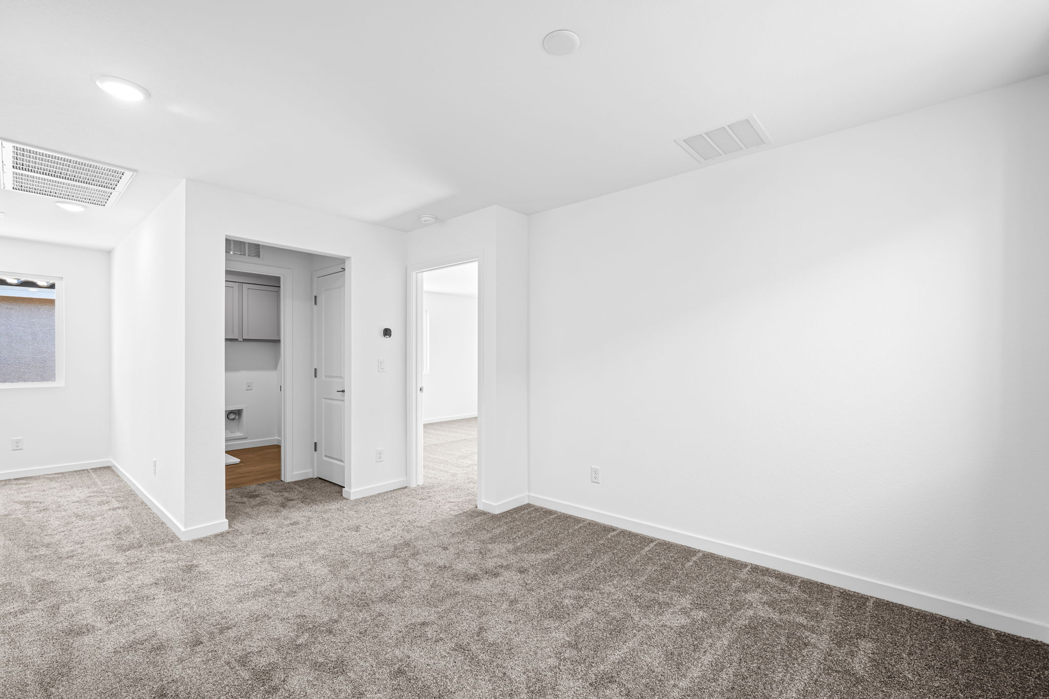 A room with white walls.