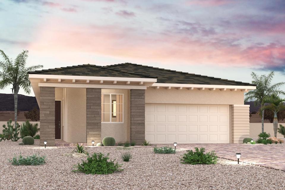 A house with a garage.