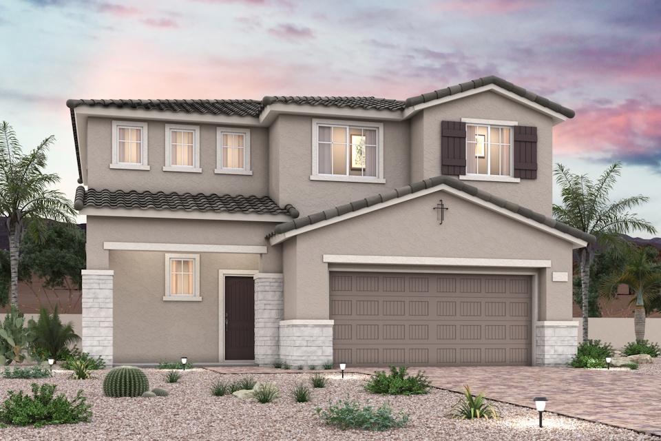 A house with a garage.