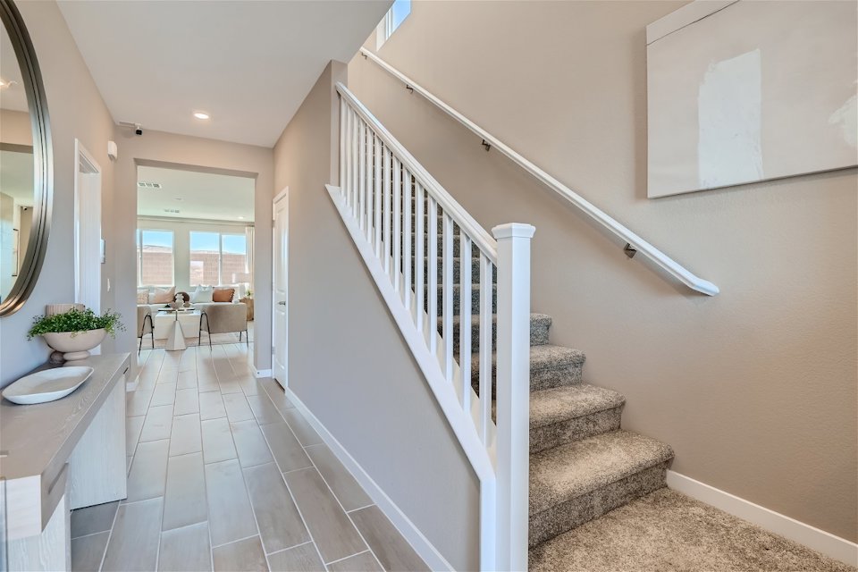 A staircase in a house.