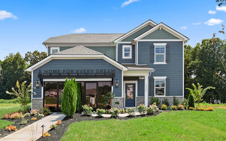 A house with a front yard.