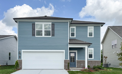 A house with a garage.