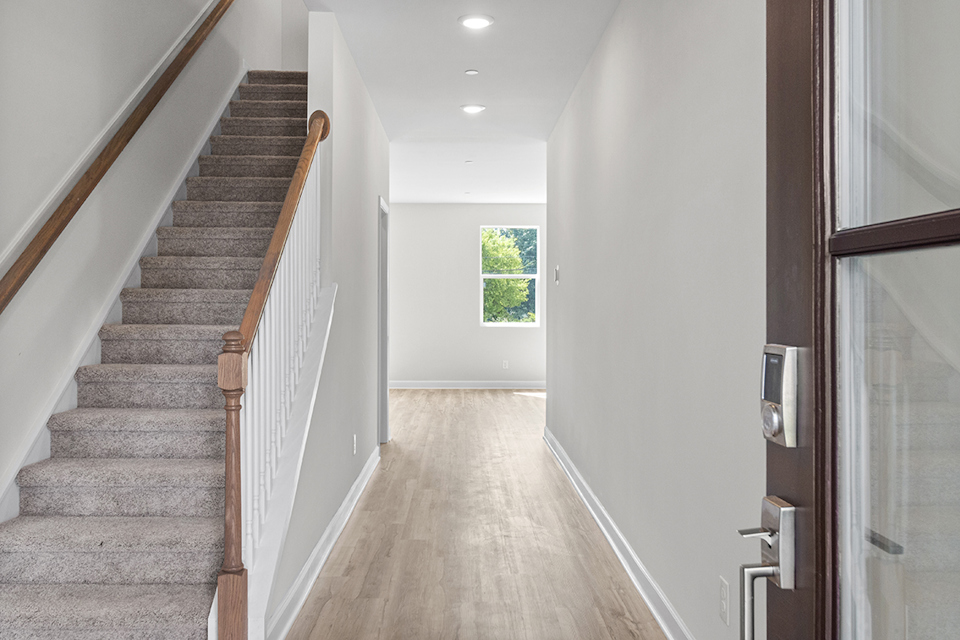 A staircase in a house.