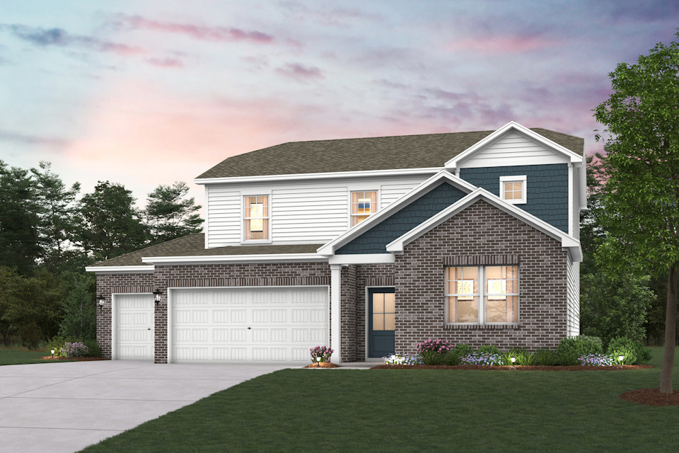 A house with a garage.