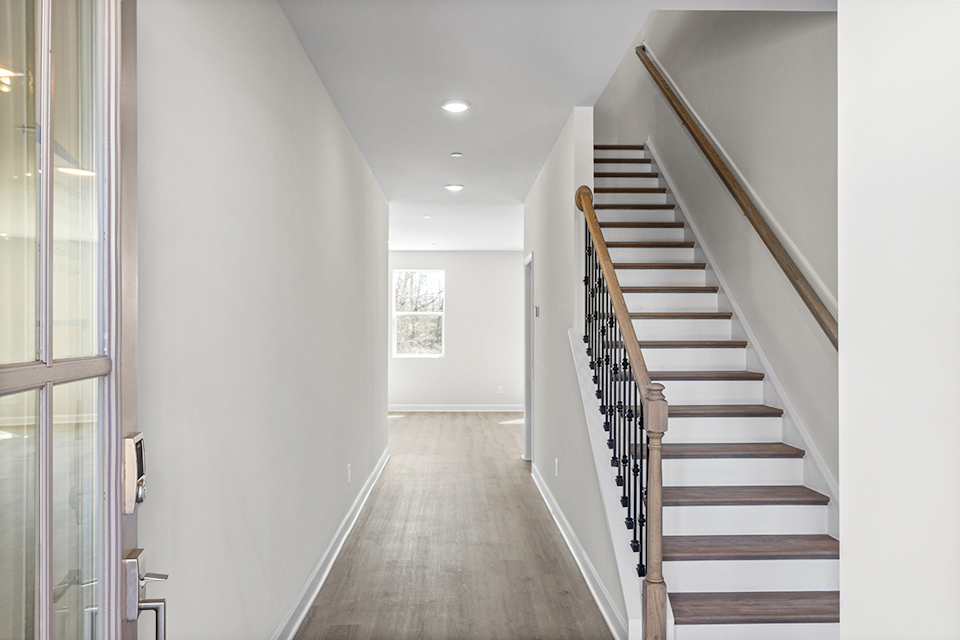A staircase in a house.